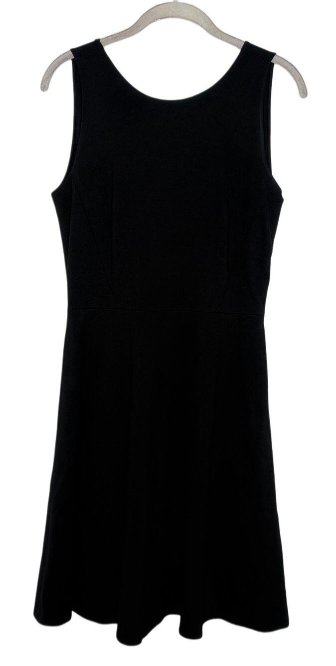 Kate Spade Women Fit & Flare Dress 6 Black Sleeveless Back Bow Lined Cocktail